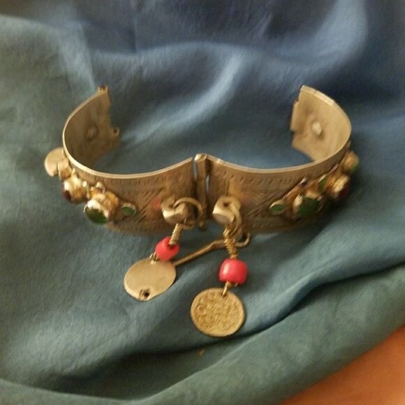 Antique 1800s Sterling Middle East Bracelet - Picture 3 of 8
